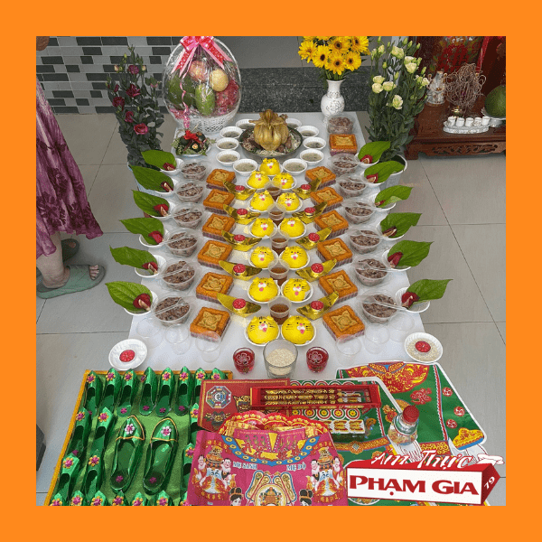 Mâm Cúng Đầy Tháng Hổ Vàng