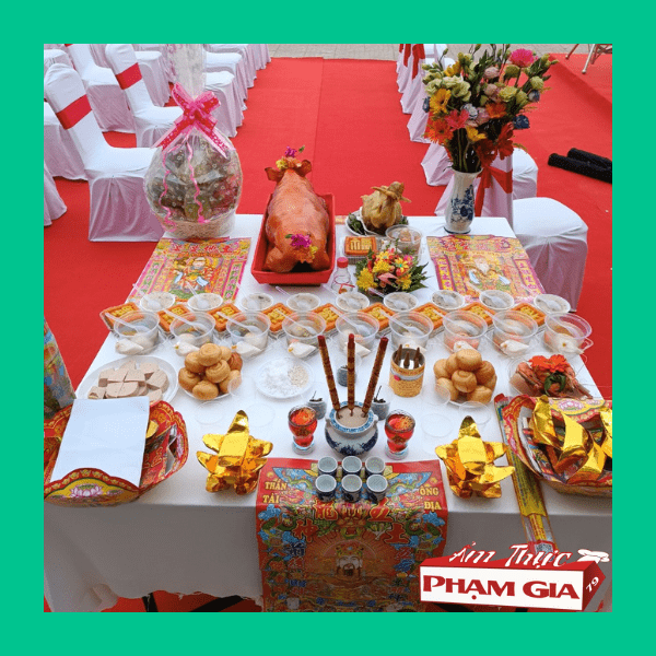 Bàn Cúng Khai Trương Bộ Lễ 12 Có Heo đặc Biệt